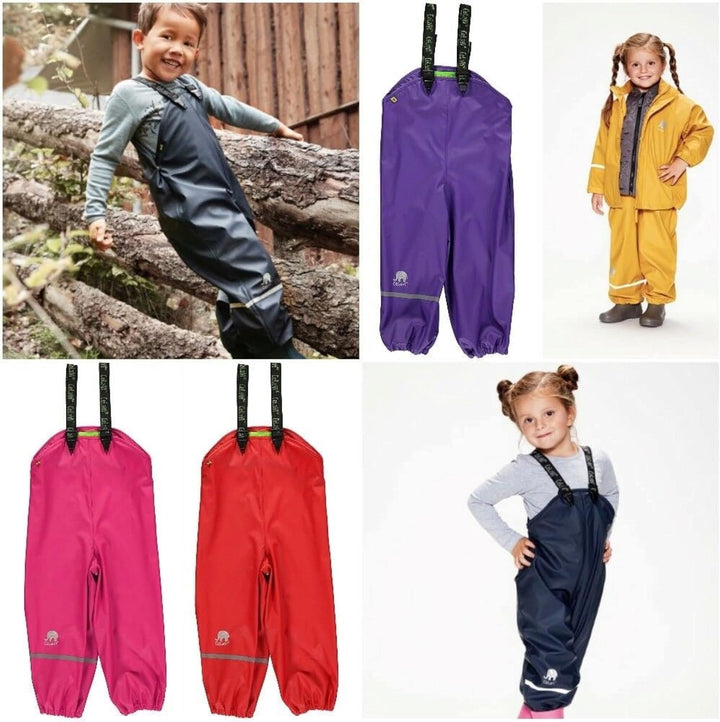 Celavi Baby - Jungen Rainwear Bukser Solid Regenjacke, Rot (Roth 402), 80 EU