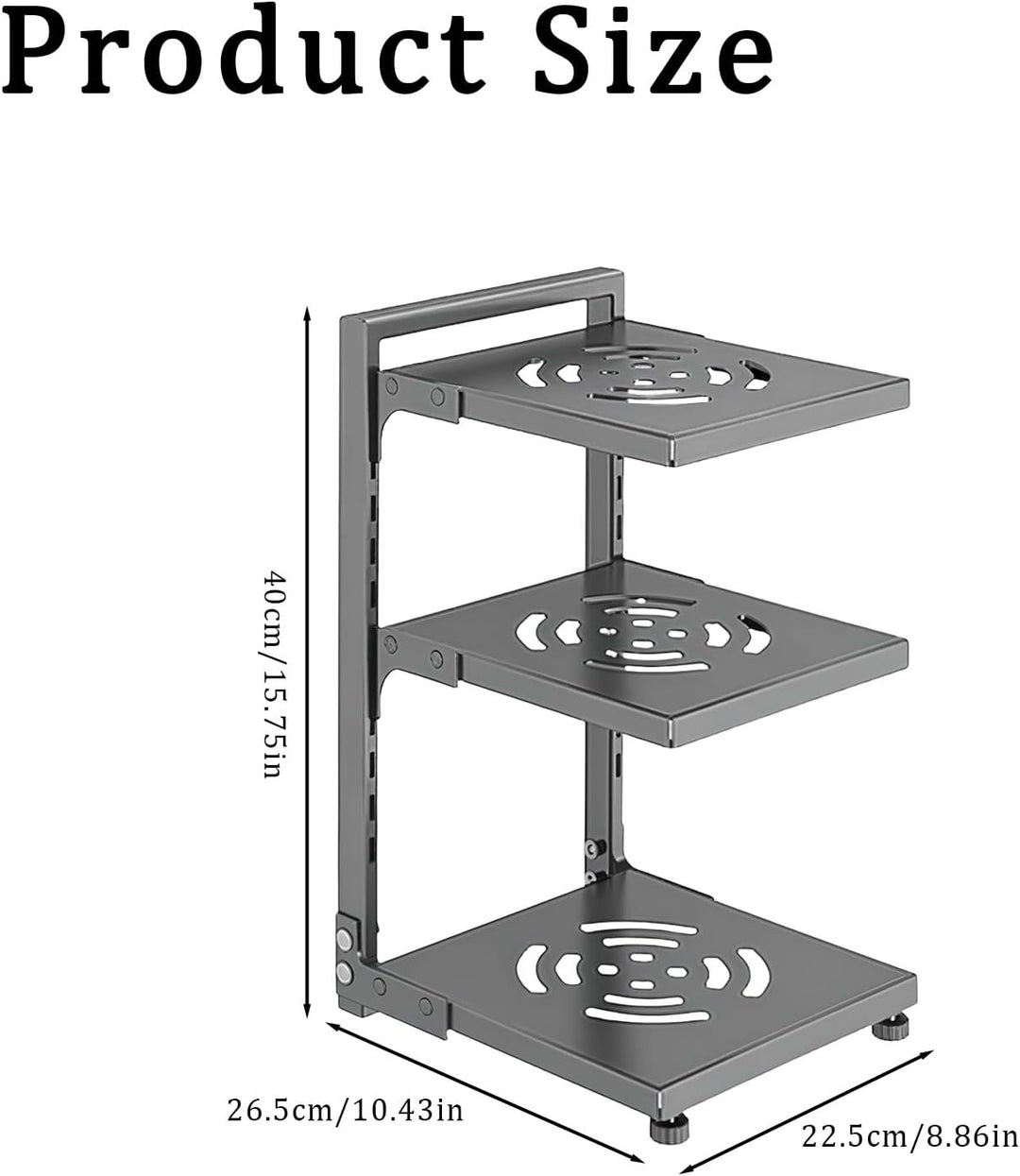 Topf Organizer 3 Ebenen aus Metall – Verstellbarer Pfannenhalter & Deckelständer – Küchenregal für T