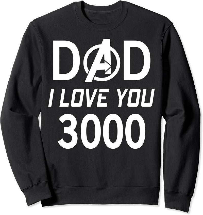 Marvel Avengers Iron Man Papa ich liebe dich 3000 Text Sweatshirt
