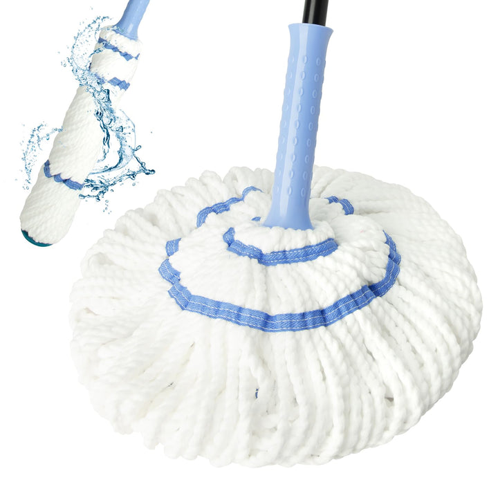 Wischmopp mit Auswringfunktion, Floor Mop Blau, 145 cm, Blau