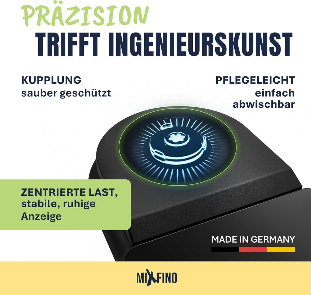 WiegeBase für Thermomix TM7 Zubehör verwandelt TM7 zur Plattformwaage für präzises Wiegen ohne Mixto