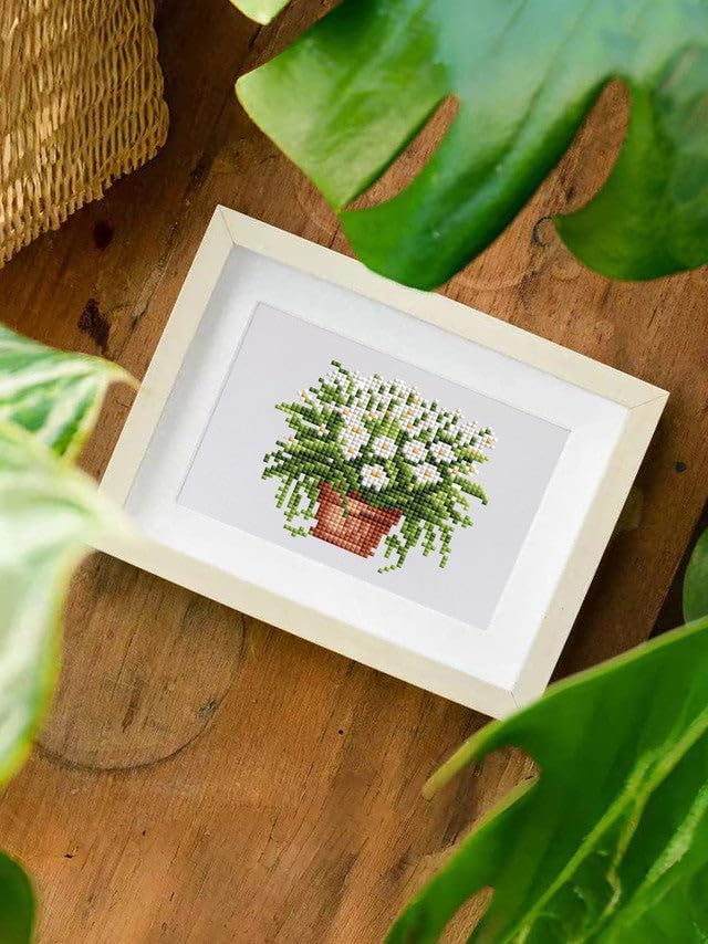 Figured'Art Mini Serie Diamond Painting Erwachsene - Pflanzen 2 - Premium-Box mit 12 Stück 15x18 cm