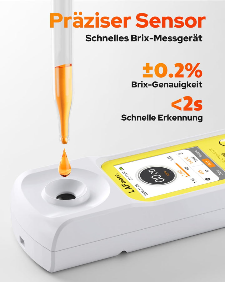 Digitales Refraktometer mit ATC für Weinherstellung, Heimbrauen, 0~95% Brix Refraktometer Zuckergeha