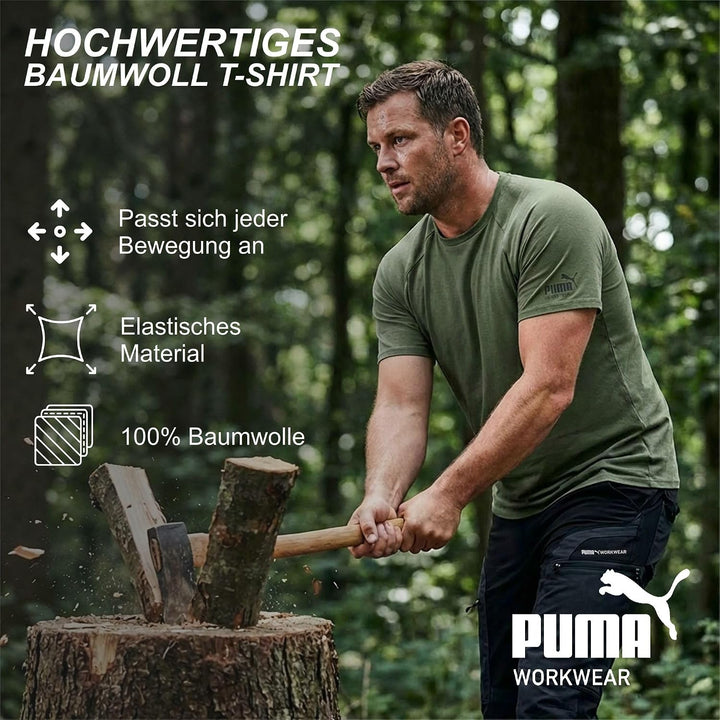 PUMA Workwear Herren Shirt aus 100% Baumwolle - Strapazierfähiges und atmungsaktives Gewebe - Bequem