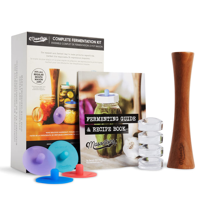 Masontops Komplettes Einmachglas Fermentationskit - Einfaches SMALL/REGULAR Einmachgläser-Gemüseferm
