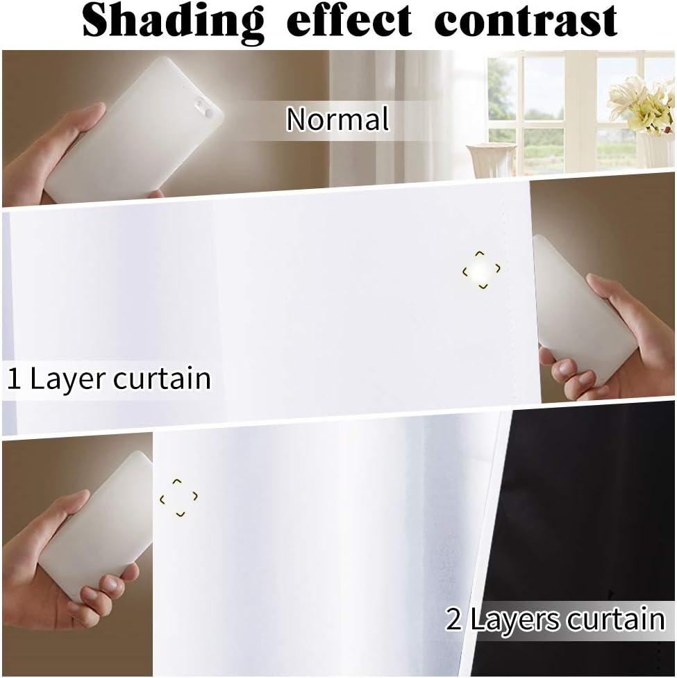 PONY DANCE Vorhang Weiss Blickdicht Ösenschal 2er Set H 245 x B 140 cm Lichtundurchlässige Gardinen