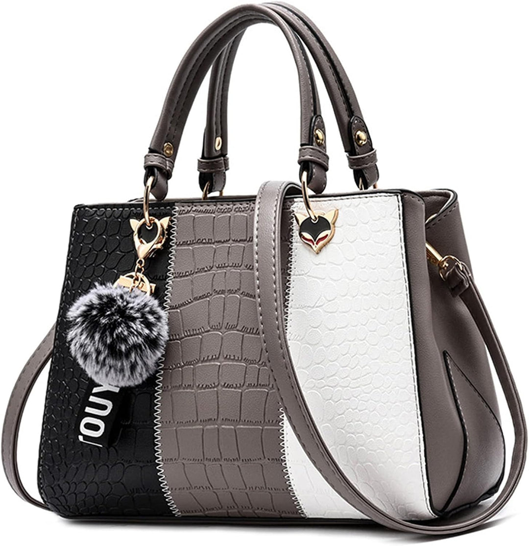 DORRISO Mode Damen Handtasche Niedliches Anhänger Umhängetasche 3 Farbkombinationen Design Handtasch
