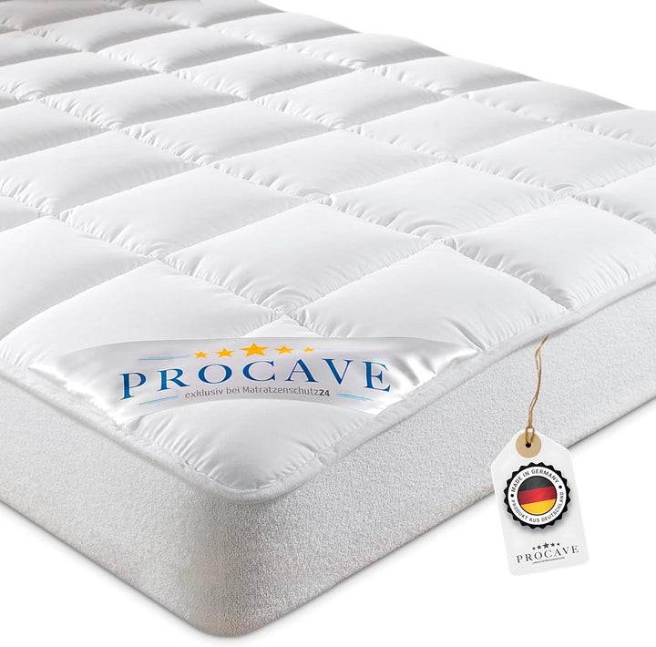 PROCAVE Micro-Comfort Matratzen-Bett-Schoner weiss 60x120 cm mit Spannumrandung | Höhe bis 30cm | Au