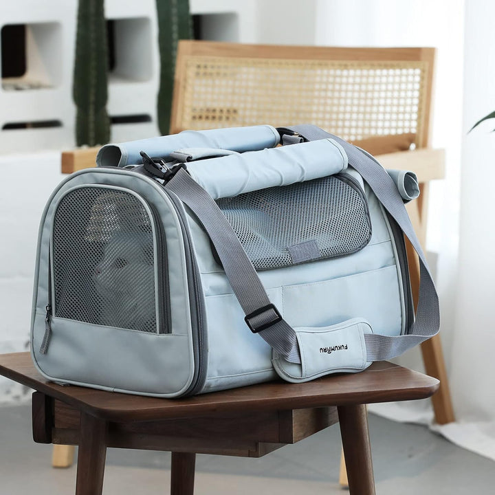 FUKUMARU Transportbox Katze, Faltbare Katzentransportbox, Transportbox Hund mit Reisetasche, Transpo