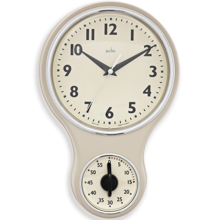 Acctim 21592 Kitchen Time Wanduhr, Cremefarben