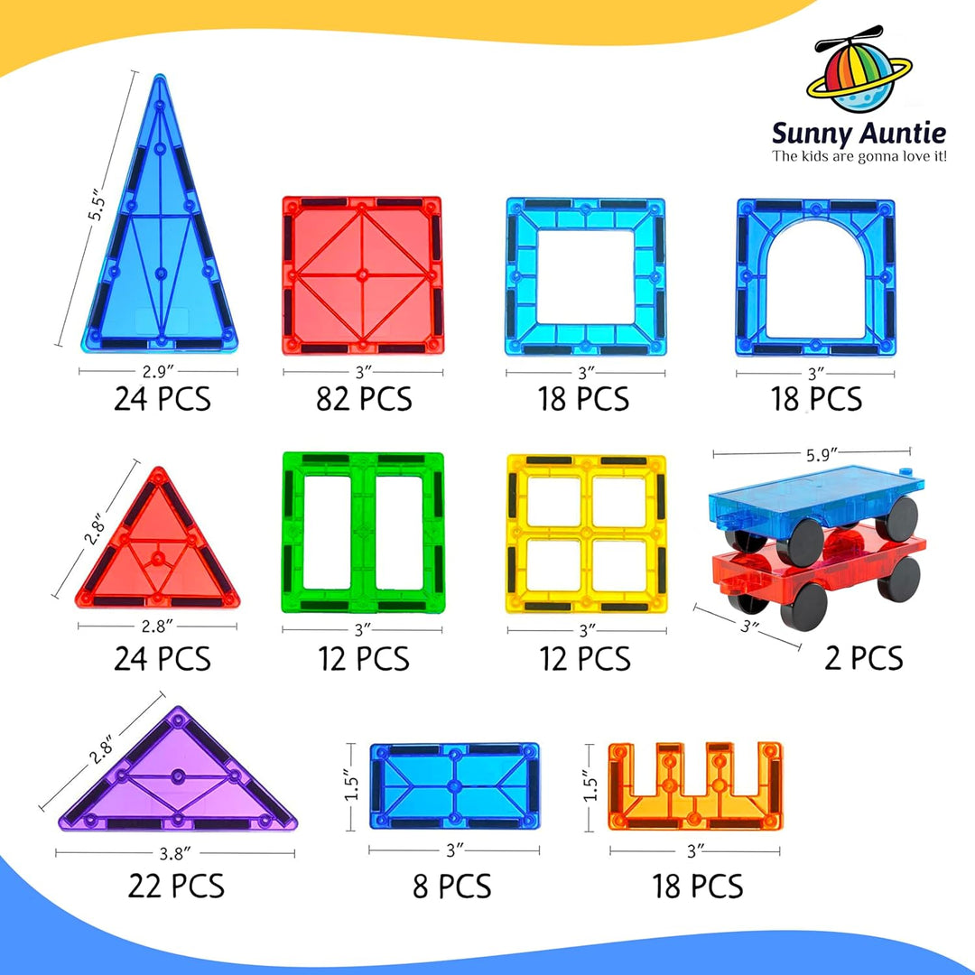 Magnetische Fliesen, 240 Stück + Bonus Reissverschlusstasche, magnetische Fliesen für Kinder, Spielz