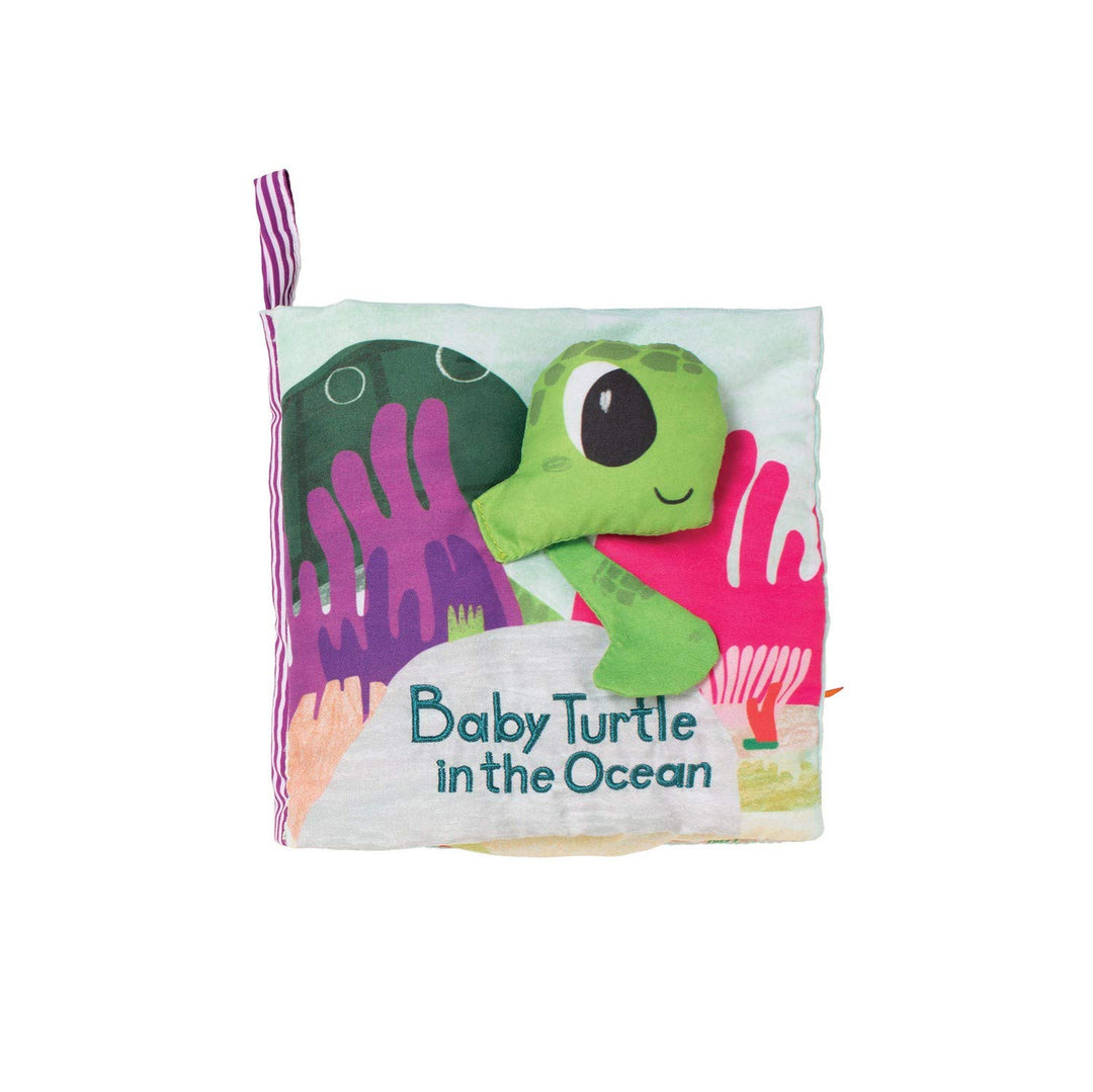 Manhattan Toy Was ist draussen? Weiches Baby-Aktivitätsbuch zum Thema Meer mit Babyrassel, meer