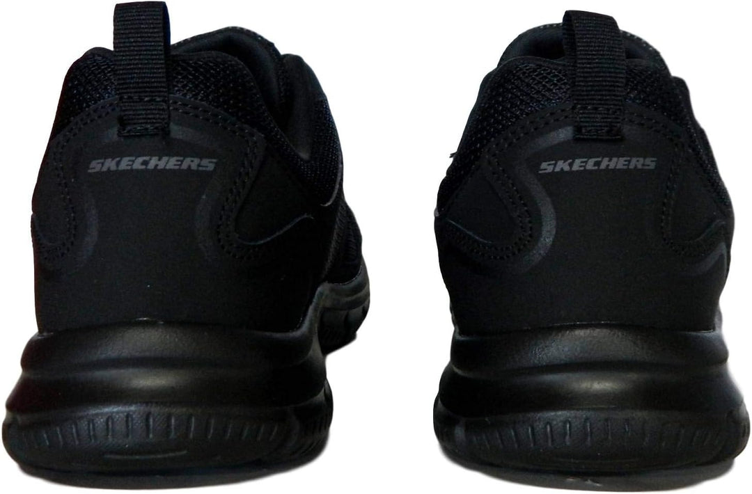 Skechers Herren Sneaker Sportschuhe 39 EU Black Leather Mesh Pu Red Trim, 39 EU Black Leather Mesh P