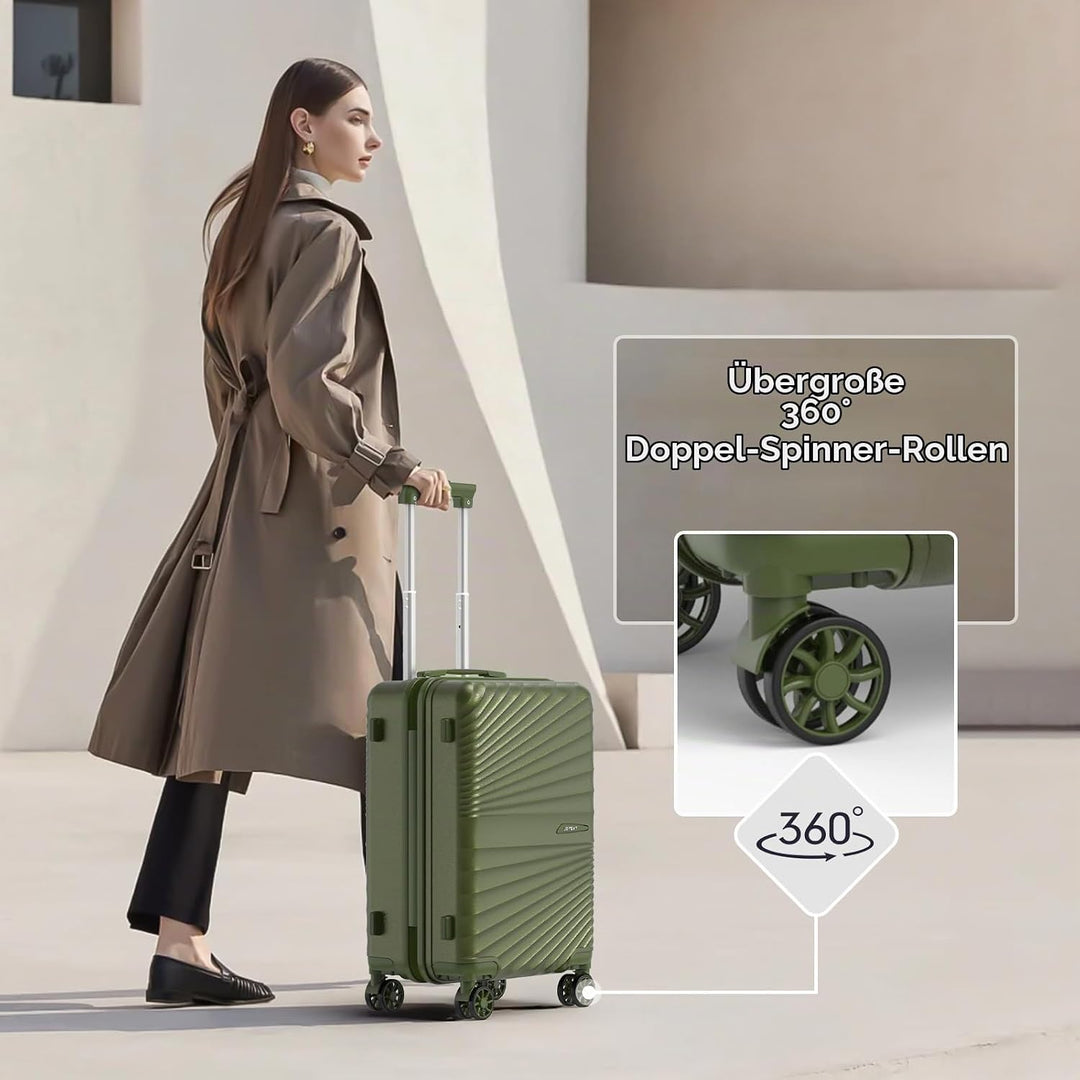 Joyway Kofferset 6tlg Hartschale Leicht mit 4 Rollen und TSA-Schloss Der Gepäcksets Enthält 1 Multif