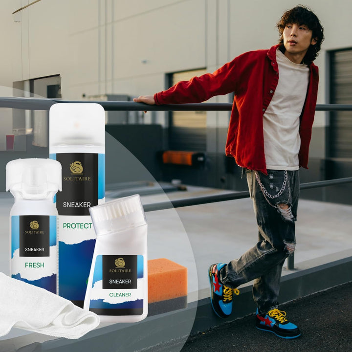 SOLITAIRE Premium Sneaker Reinigungsset – Reinigung für Sneaker und Schuhe, inkl. hochwertigem Sneak