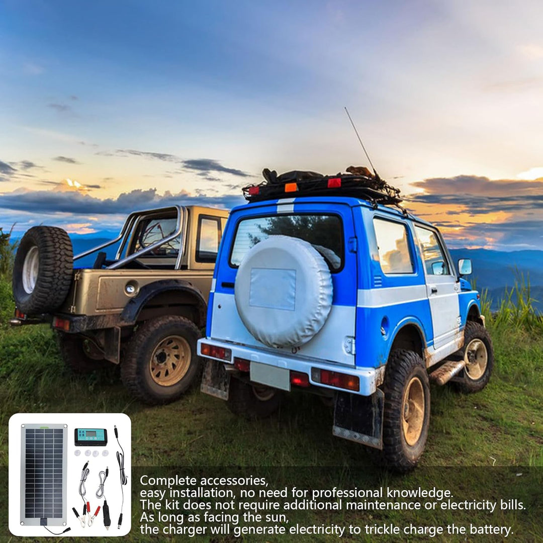 Solar Charger, Car Battery, Trickle Kit, 16,54 x 7,87 Zoll 30 W 12 V Energie, Plug Play Design, Idea