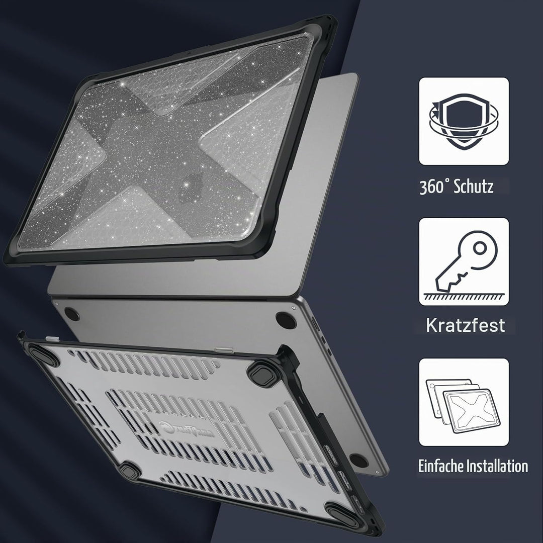 Fintie Hülle Kompatibel mit MacBook Air 15 M5 M4 M3 M2 (2026-2023) A3448 A3241 A3114 A2941, Ganzkörp