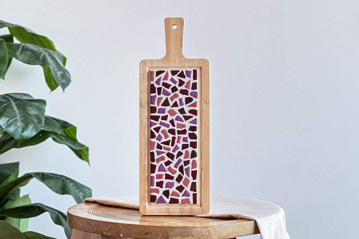 Little Creations mosaik Servierbrett Altrosa | DIY Bastelset Erwachsene | Gestalte deine eigene Serv
