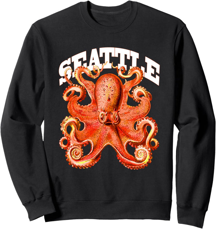 Seattle Washington Giant Pacific Octopus Souvenir Sweatshirt
