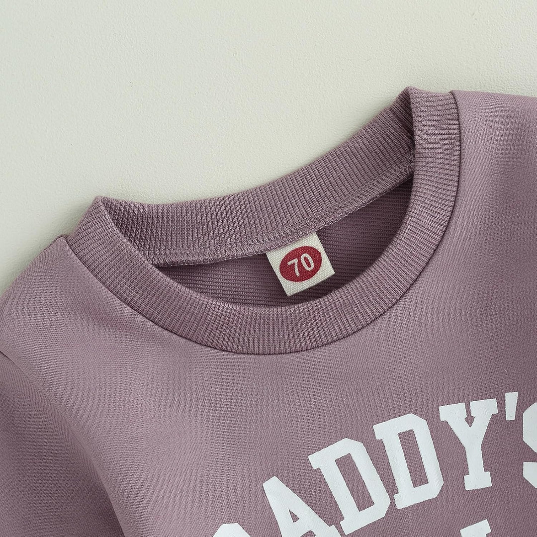 Baby Mädchen Kleidung Sweatshirt + Lange Hose Zweiteiler Babykleidung Set Kleinkind Outfits A Lila 6
