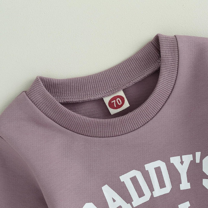 Baby Mädchen Kleidung Sweatshirt + Lange Hose Zweiteiler Babykleidung Set Kleinkind Outfits A Lila 6