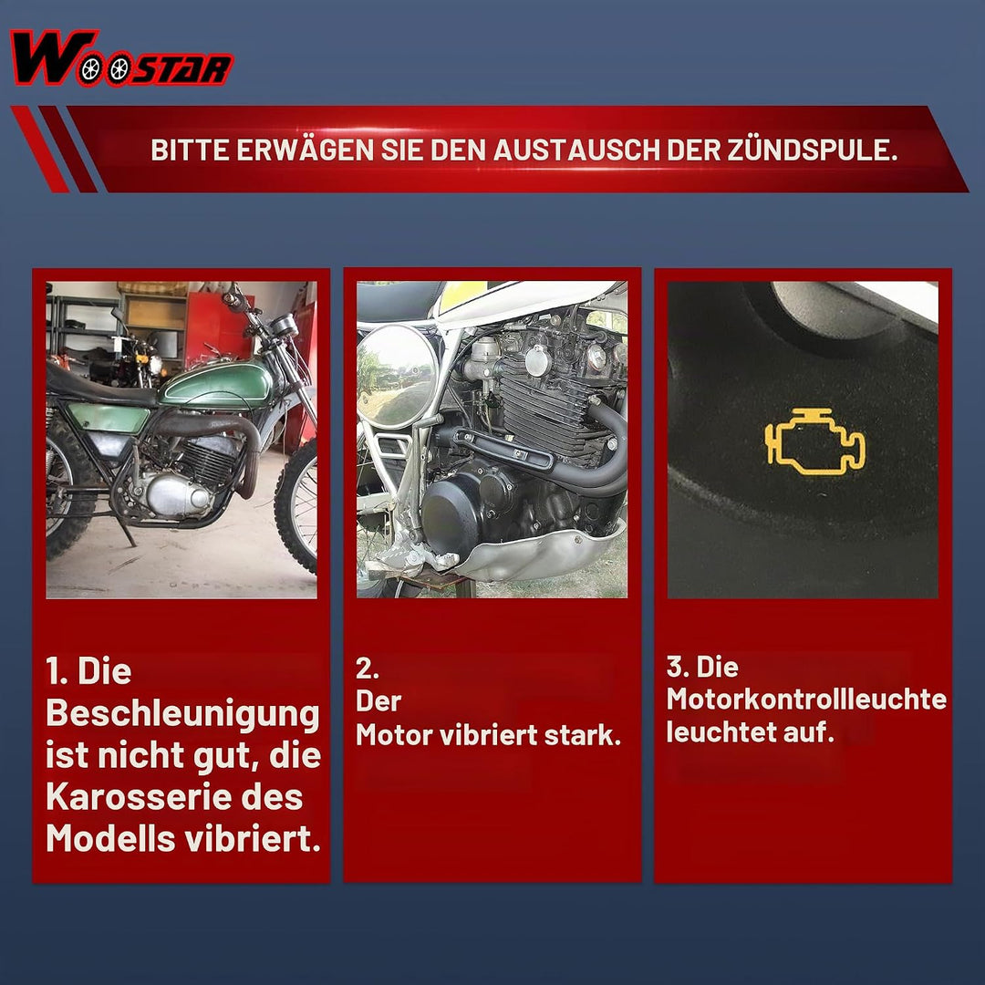 WOOSTAR CDI Box Zündspule Starterrelais Spannungsregler Ersatz für GY6 50ccm 125ccm 150ccm ATV Rolle