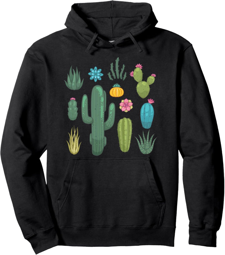 Retro Kaktus Bildung Botanische Sukkulenten Pflanzen Pullover Hoodie