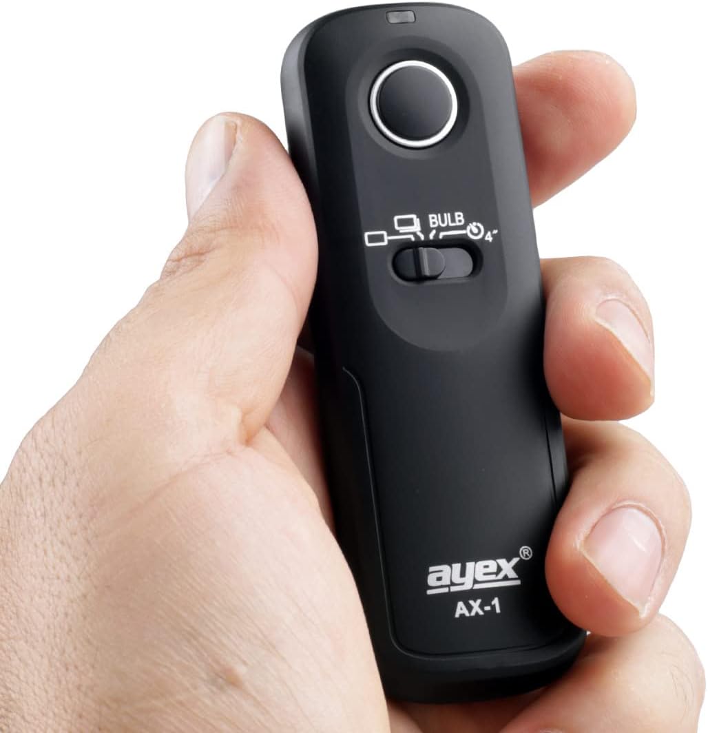 ayex Funk-Fernauslöser AX-1, Kompatibel mit Canon (N3) z.B. EOS R5 1D X Mark II 5D Mark IV 5DS 6D 7D