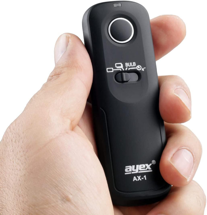 ayex Funk-Fernauslöser AX-1, Kompatibel mit Canon (N3) z.B. EOS R5 1D X Mark II 5D Mark IV 5DS 6D 7D