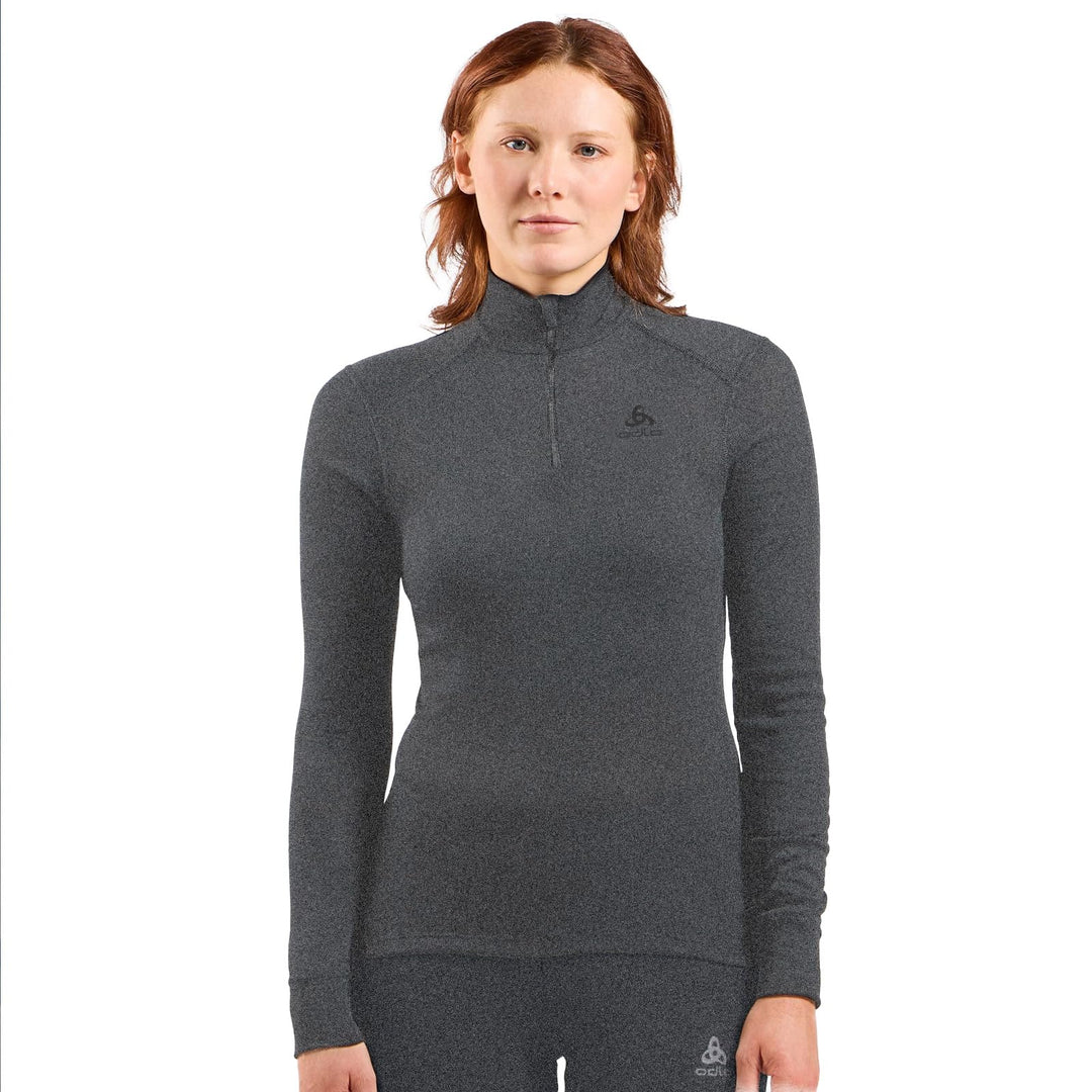 Odlo Thermounterwäsche Damen Active Warm I Langarm Thermoshirt I Warme Skiunterwäsche, Odlo Steel Gr