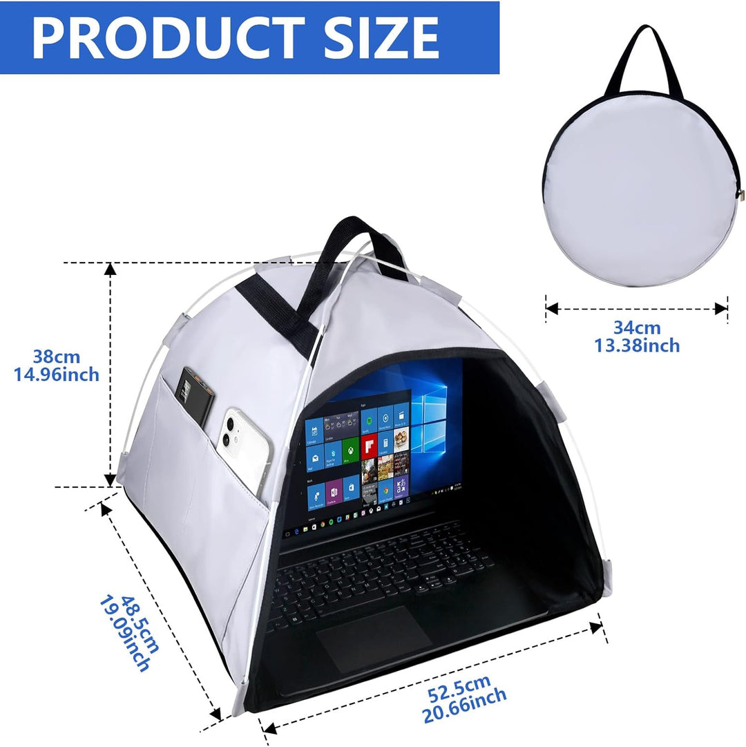 HoYiXi Universeller Laptop-Sonnenschutz und Privatsphäre, faltbarer Sonnenschutz, für 33-40,6 cm (13