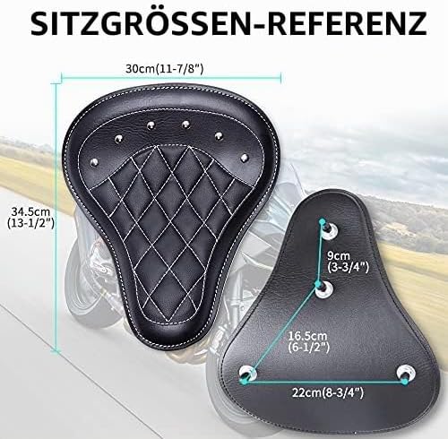 Bobber sitz Motorrad Leder Solo Sitz mit 3&
