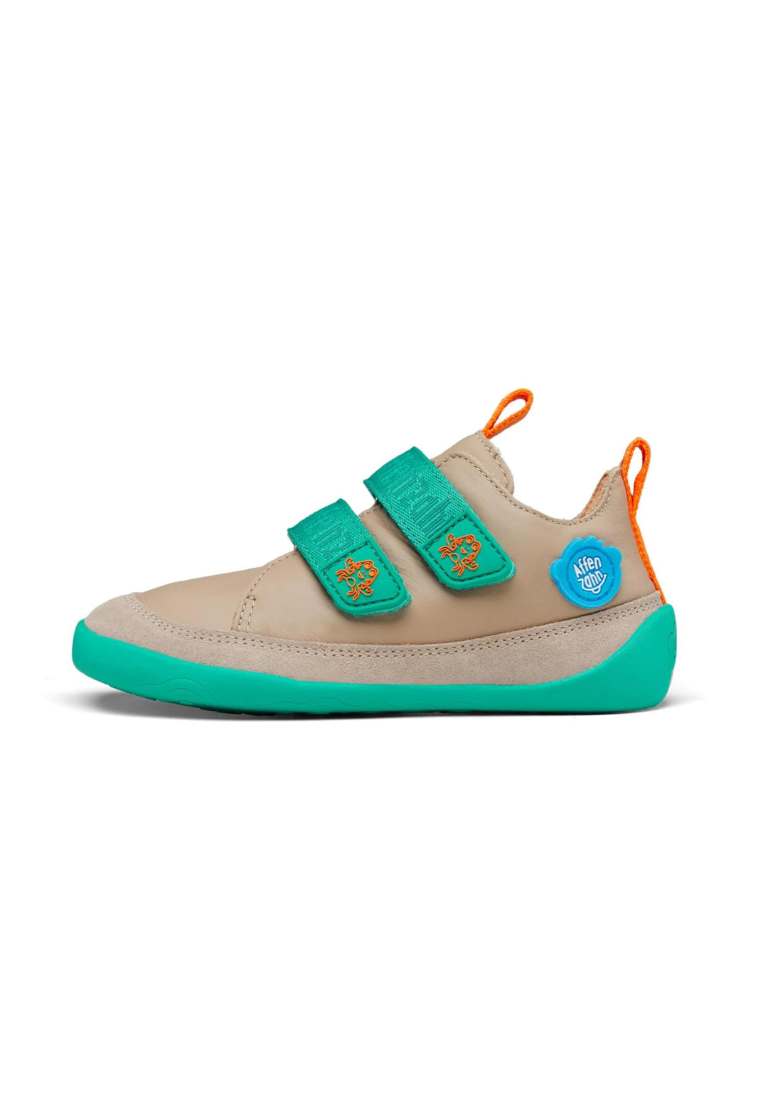 Affenzahn Barfussschuh Leder Buddy mit Klettverschluss Weich rutschfest Flexibel Reflektierend für J
