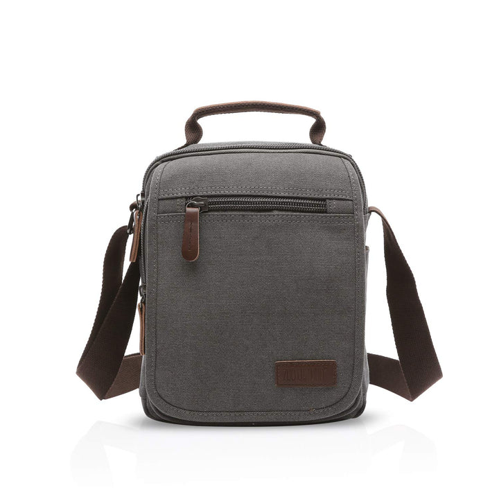 FANDARE Leinwand Umhängetasche Schultertasche Kuriertasche Canvas Messenger Bag für Herren Damen Kle