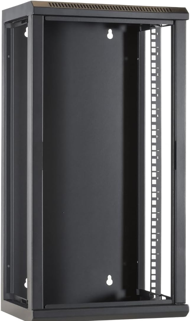 DSIT 12 HE - 10 Zoll Serverschrank - mit Glastür (BxTxH) 312x310x618mm - Schwarz - Abschliessbar - f