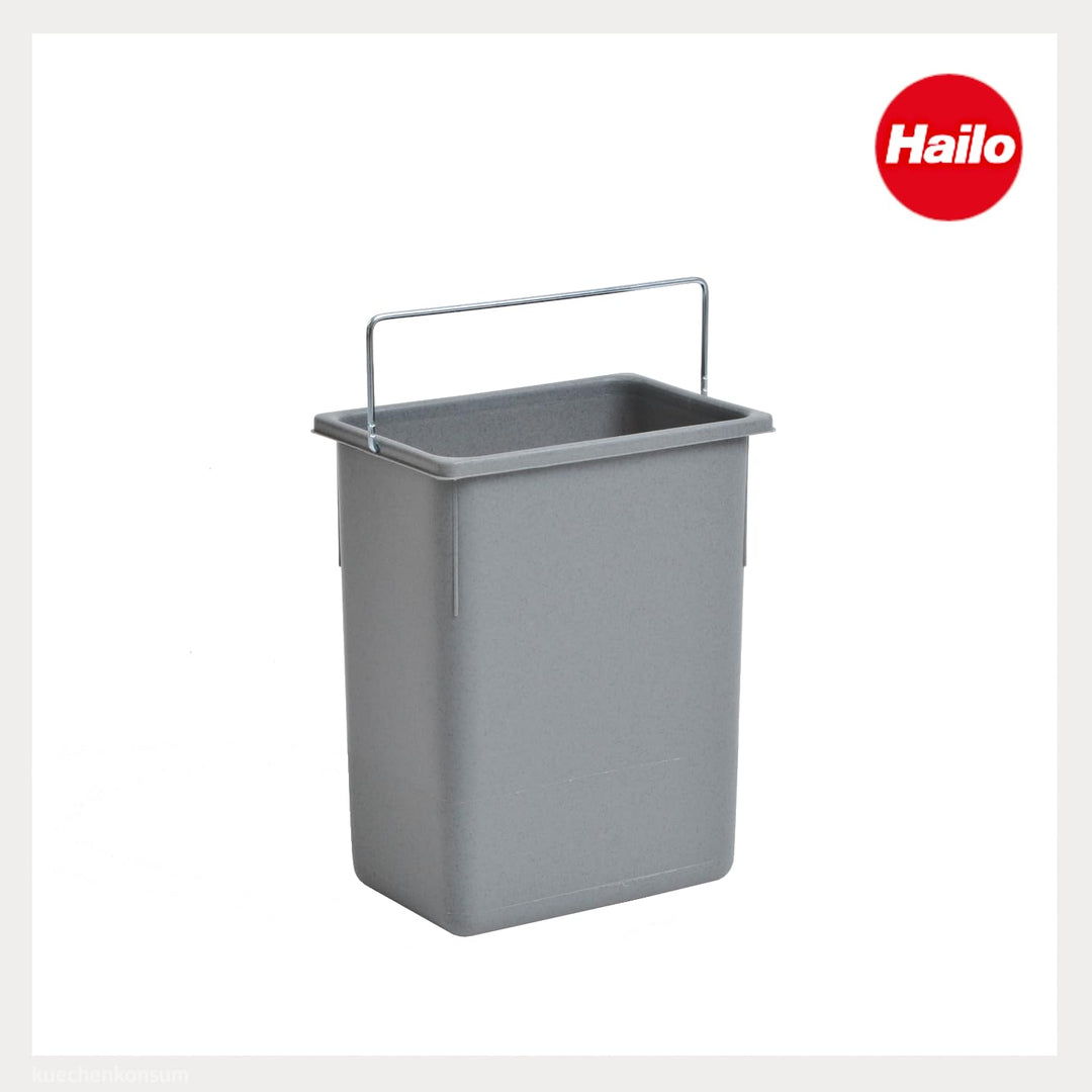 Hailo Inneneimer 1094089 | 8,5 L Abfallsammler mit verstärktem Rand | Kunststoff hellgrau für Rondo