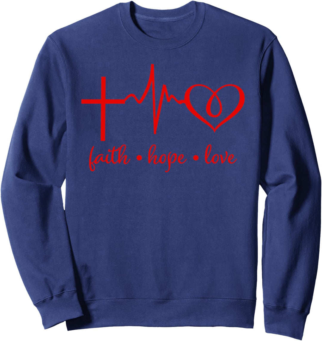 Faith Hope and Love Christian 4th of July Independence Day Sweatshirt