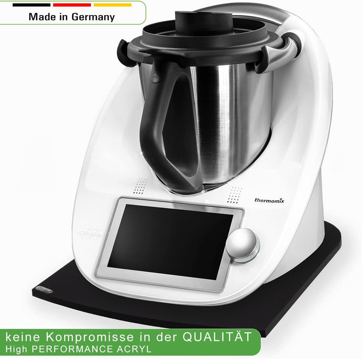 Stone4Slide coolina® Gleitbrett Gleiter aus Acryl Schwarz passend für Thermomix TM6 TM5