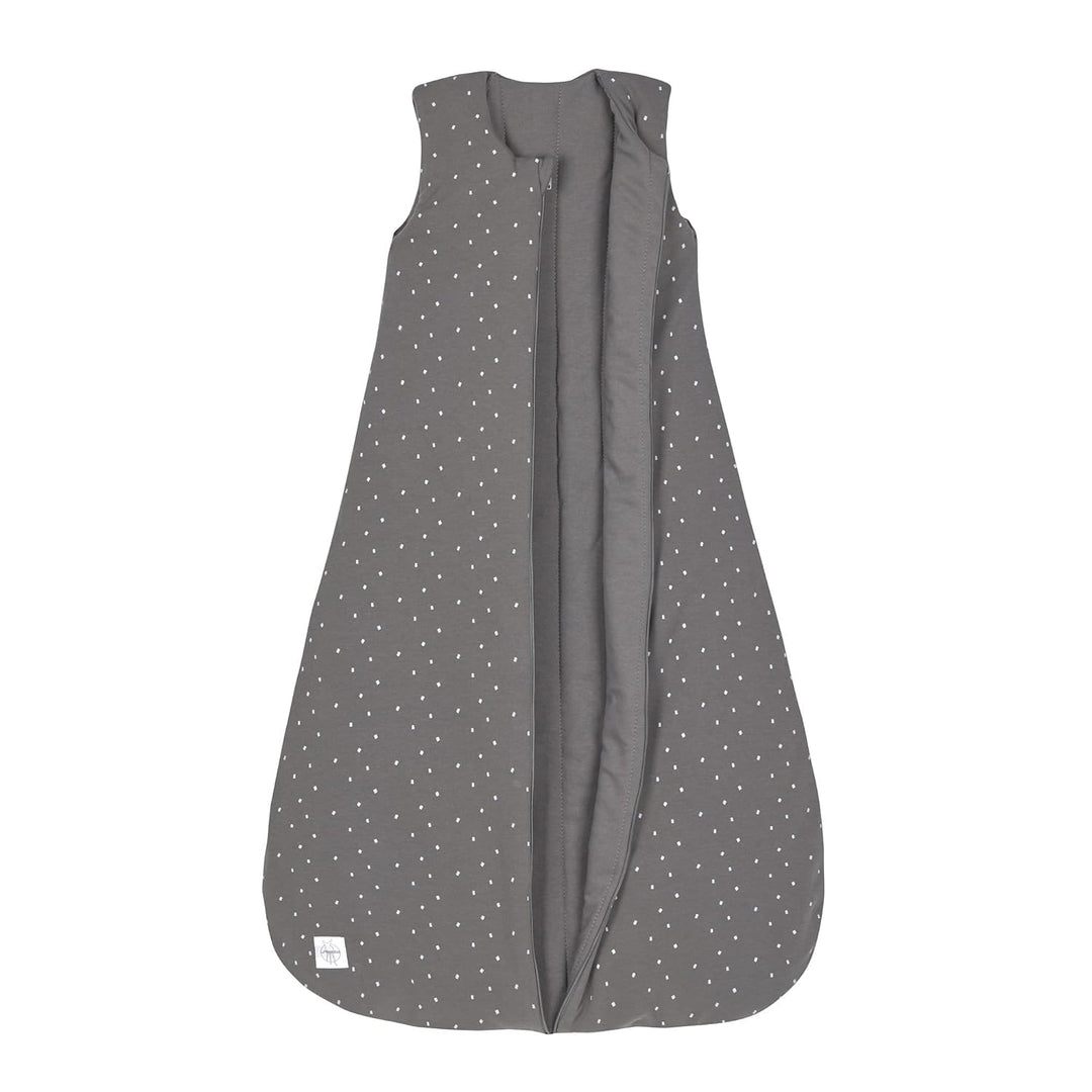 LÄSSIG Baby Ganzjahres Schlafsack ohne Ärmel unisex/Sleeping Bag Interlock Spots anthracite, Grösse