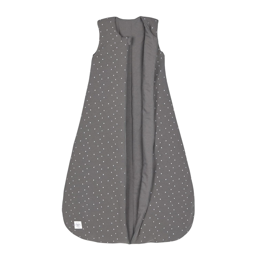LÄSSIG Baby Ganzjahres Schlafsack ohne Ärmel unisex/Sleeping Bag Interlock Spots anthracite, Grösse