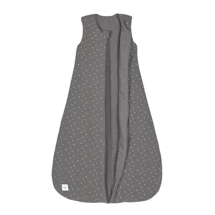 LÄSSIG Baby Ganzjahres Schlafsack ohne Ärmel unisex/Sleeping Bag Interlock Spots anthracite, Grösse