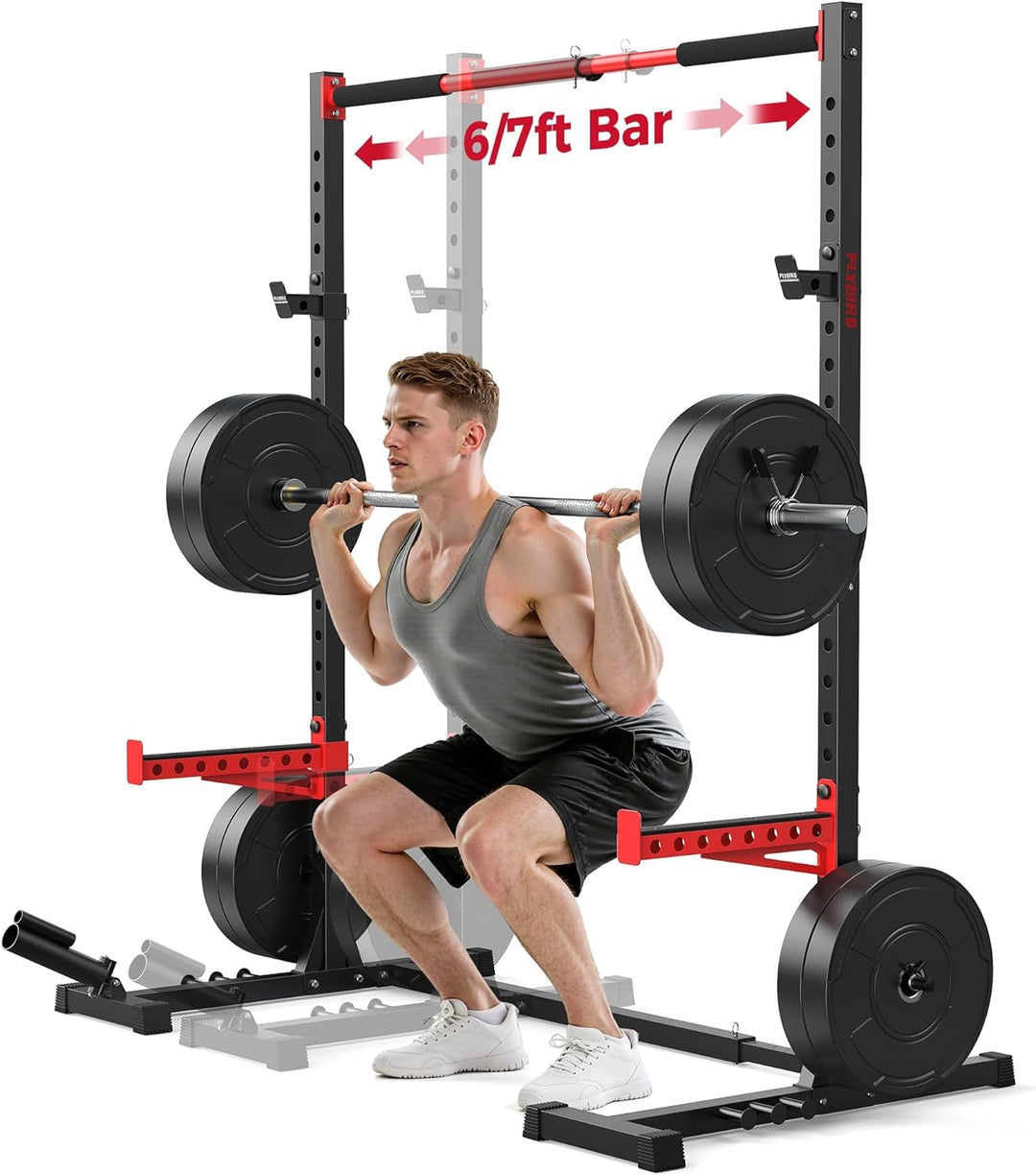 FLYBIRD Power Tower with Pull-Up Bar, Adjustable Multi-Functional Power Rack BLACK001, BLACK001