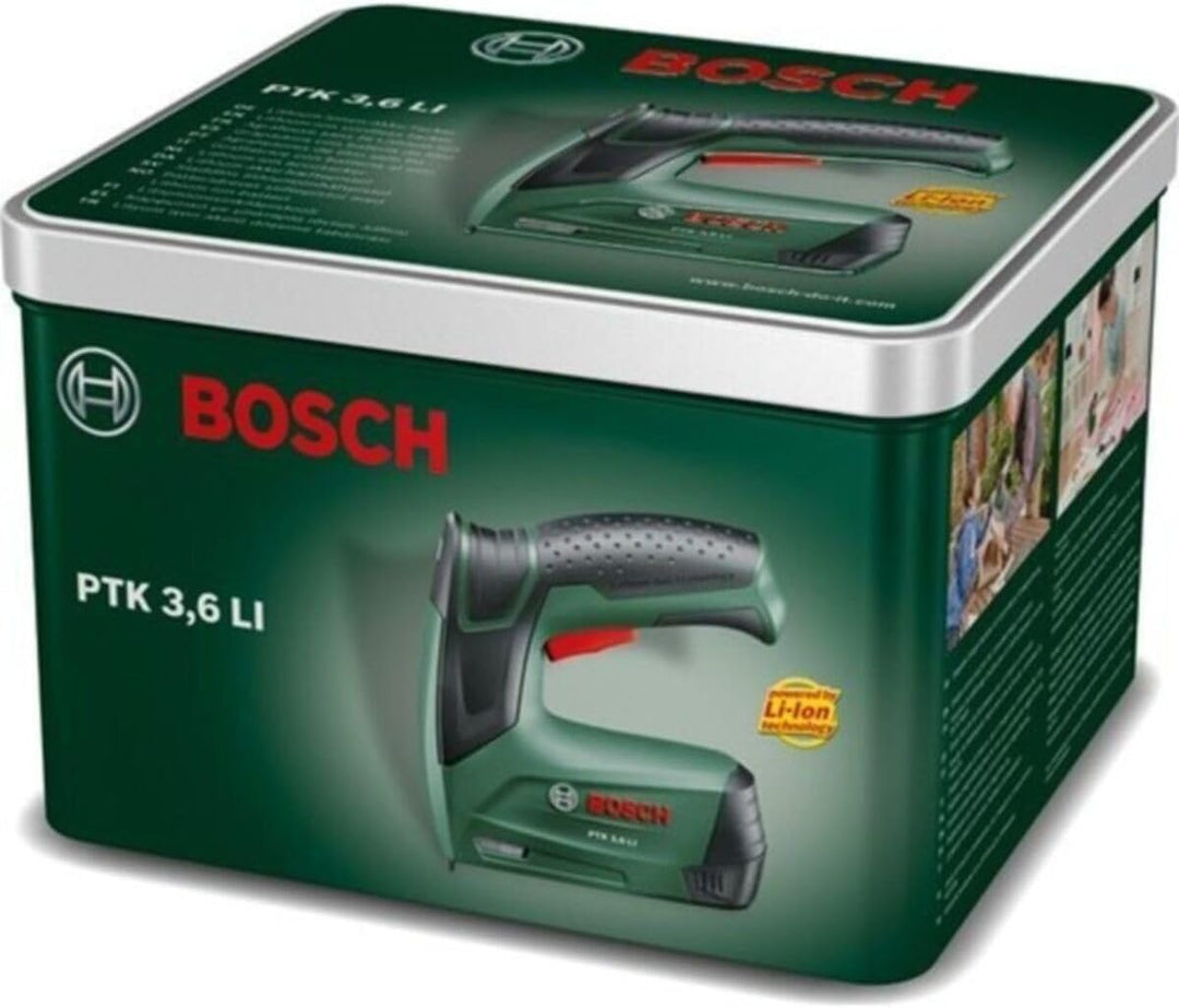 Bosch Akku Tacker PTK 3,6 LI (Integrierter Akku, 3,6 Volt, in Metalldose) PTK 3,6 LI | 1,3 Ah, PTK 3