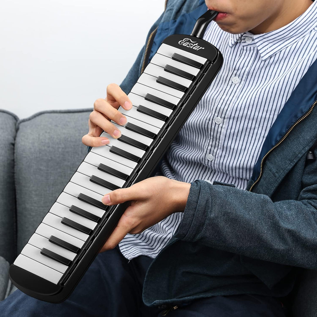 Eastar Melodica mit 37 Tasten, Blasinstrument mit Mundstück, Blas-Piano-Keyboard, inklusive Tragetas