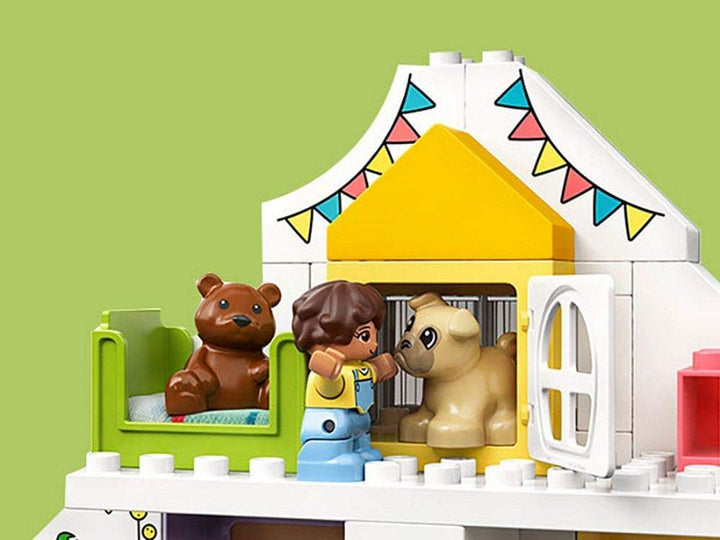 LEGO DUPLO Town Modular Playhouse 10929 Dollhouse with Furniture and a Family, Great Educational Toy