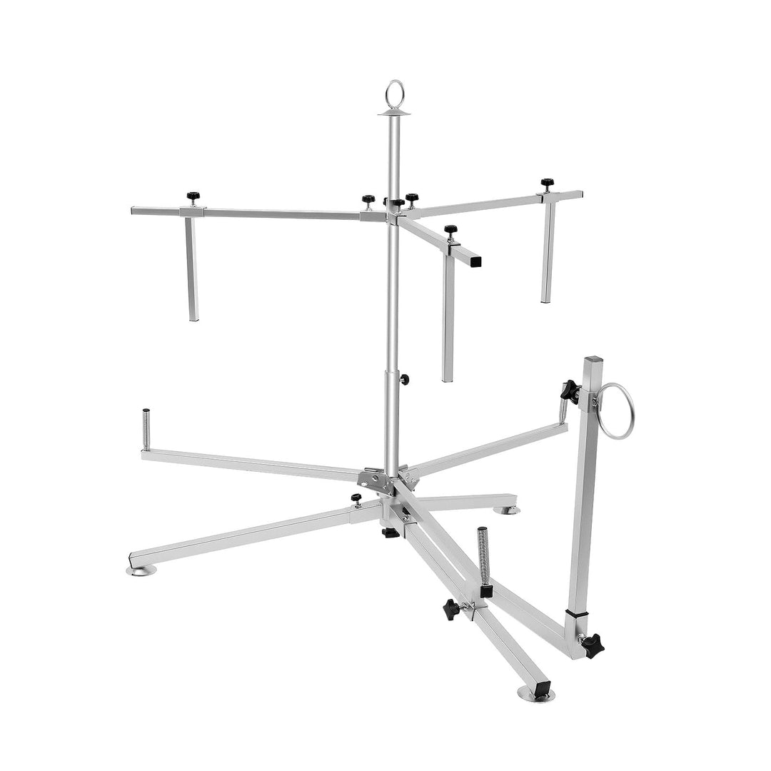 Rohrabwickler für Fussbodenheizung Verzinkt Silbergrau Haspel Verstellbar Abrollgerät mit Tragetasch