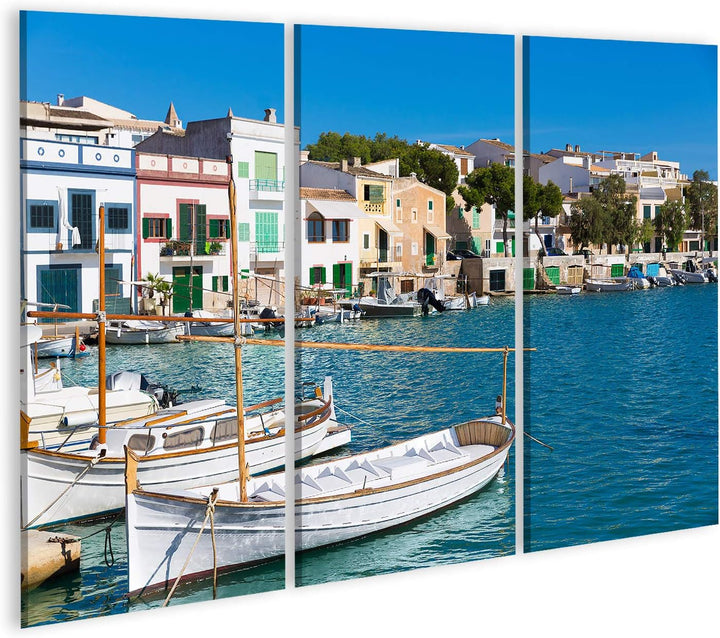 islandburner Bild auf Leinwand Mallorca Porto Colom Felanitx Hafen Mallorca Balearische Inseln Spani