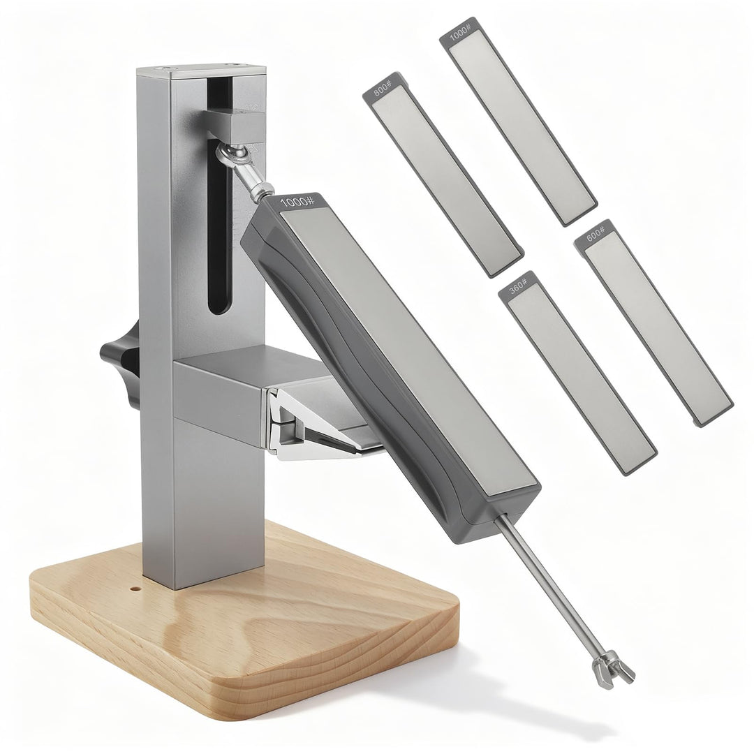 Manueller Messerschärfer mit 4 Diamantsteinen, verstellbarer Klemme und verstellbarem Schärfwinkel,