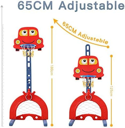 Kinder Basketballständer Höhenverstellbar von 124 bis 178 cm| Basketballanlage mit Einstellbare |Bas