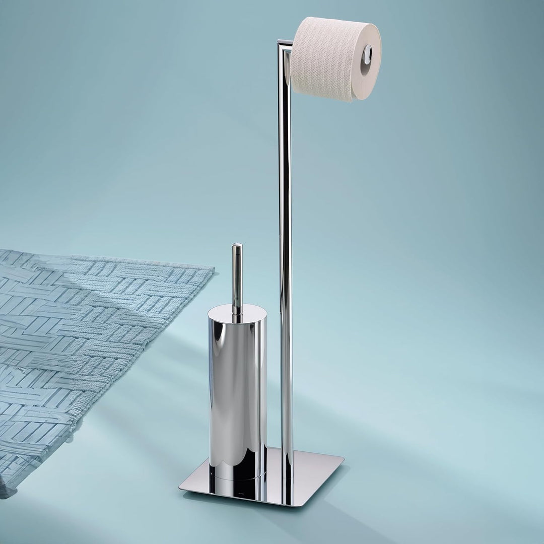 Kela 22490 Toilettengarnitur, WC-Bürstenbehälter und Papierhalterung, Style, Verchromtes Metall, 71c
